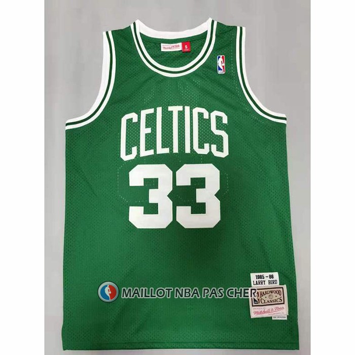 Maillot Boston Celtics Larry Bird NO 33 Mitchell & Ness 1985-86 Vert